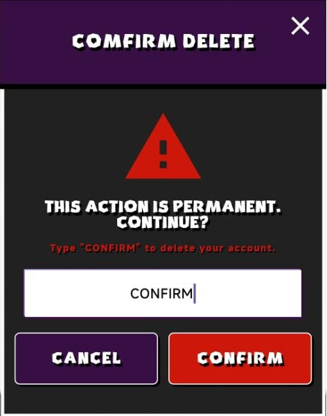 Typing confirmation